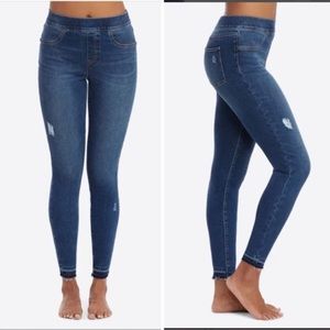SPANX Distressed Ankle Skinny Jeans, Medium Wash